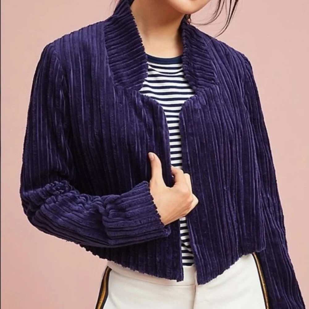 Anthropologie Cartonnier cropped jacket in size 14 - Picture 2 of 8